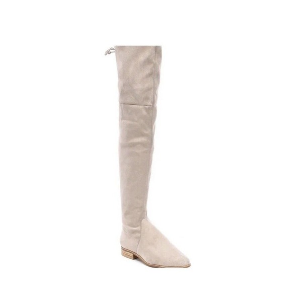 Gianni Bini Shoes - Gianni Bini Womens Fremaux Over the Knee‎ Boots Taupe Tan Microsuede OTK size 6M